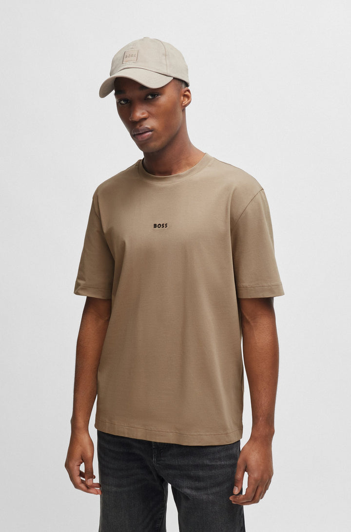 BOSS Relaxed Fit T-Shirts in Cotton Mix - TCHUP 10242929 01-50473278- Concorde Fashion#color_brown-246