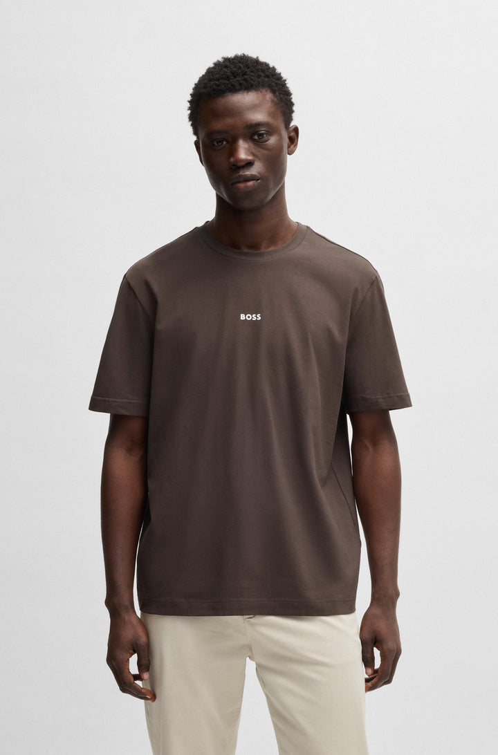 BOSS T-Shirts Relaxed Fit in Cotton Mix - TCHUP 10242929 01-50473278- Concorde Fashion#color_brown-248