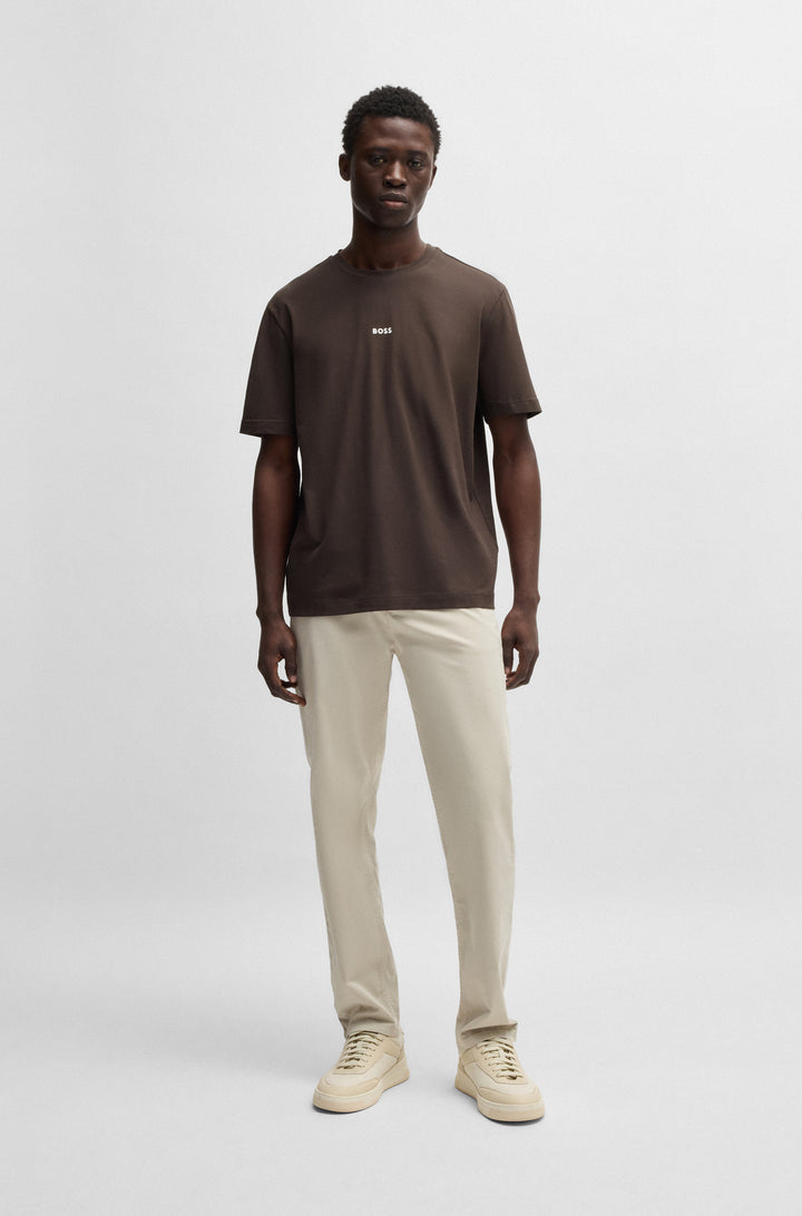 BOSS T-Shirts Relaxed Fit in Cotton Mix - TCHUP 10242929 01-50473278- Concorde Fashion#color_brown-248