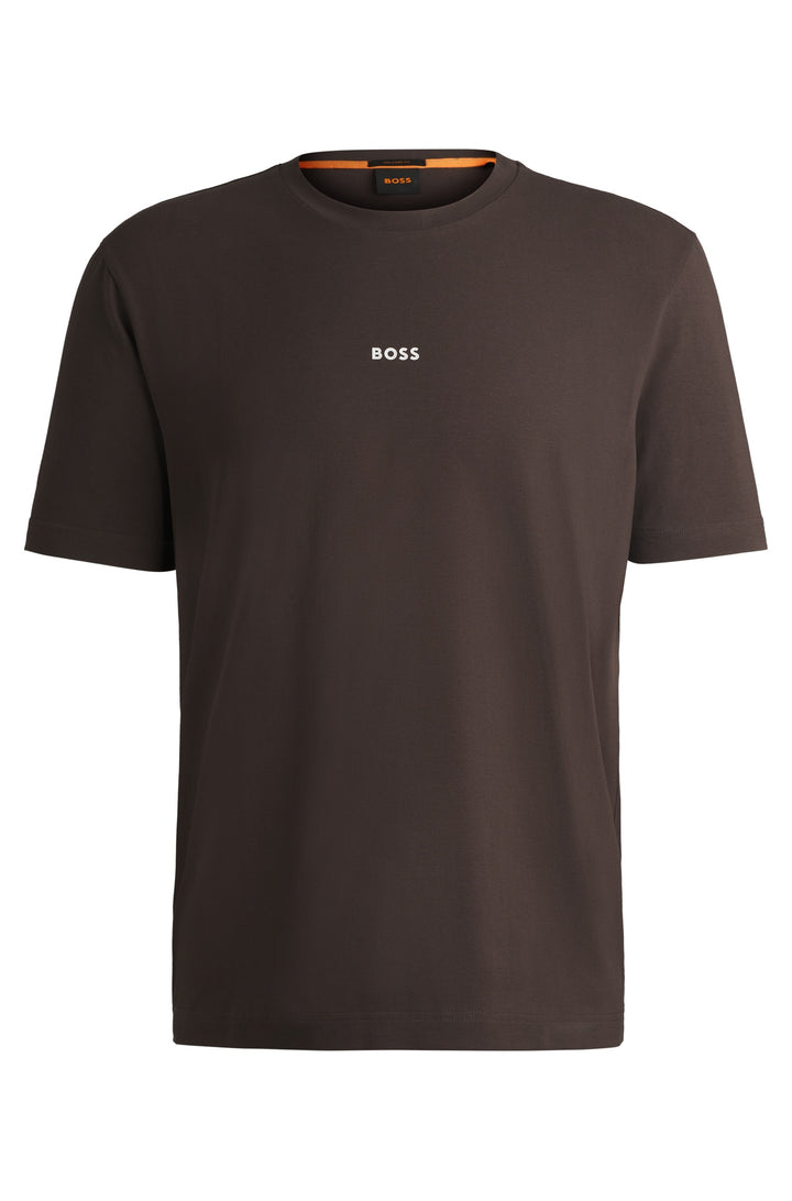BOSS T-Shirts Relaxed Fit in Cotton Mix - TCHUP 10242929 01-50473278- Concorde Fashion#color_brown-248