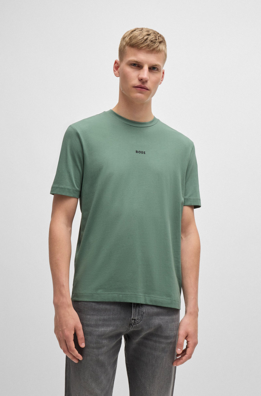 BOSS T-Shirts Relaxed Fit in Cotton Mix - TCHUP 10242929 01-50473278- Concorde Fashion#color_green-341