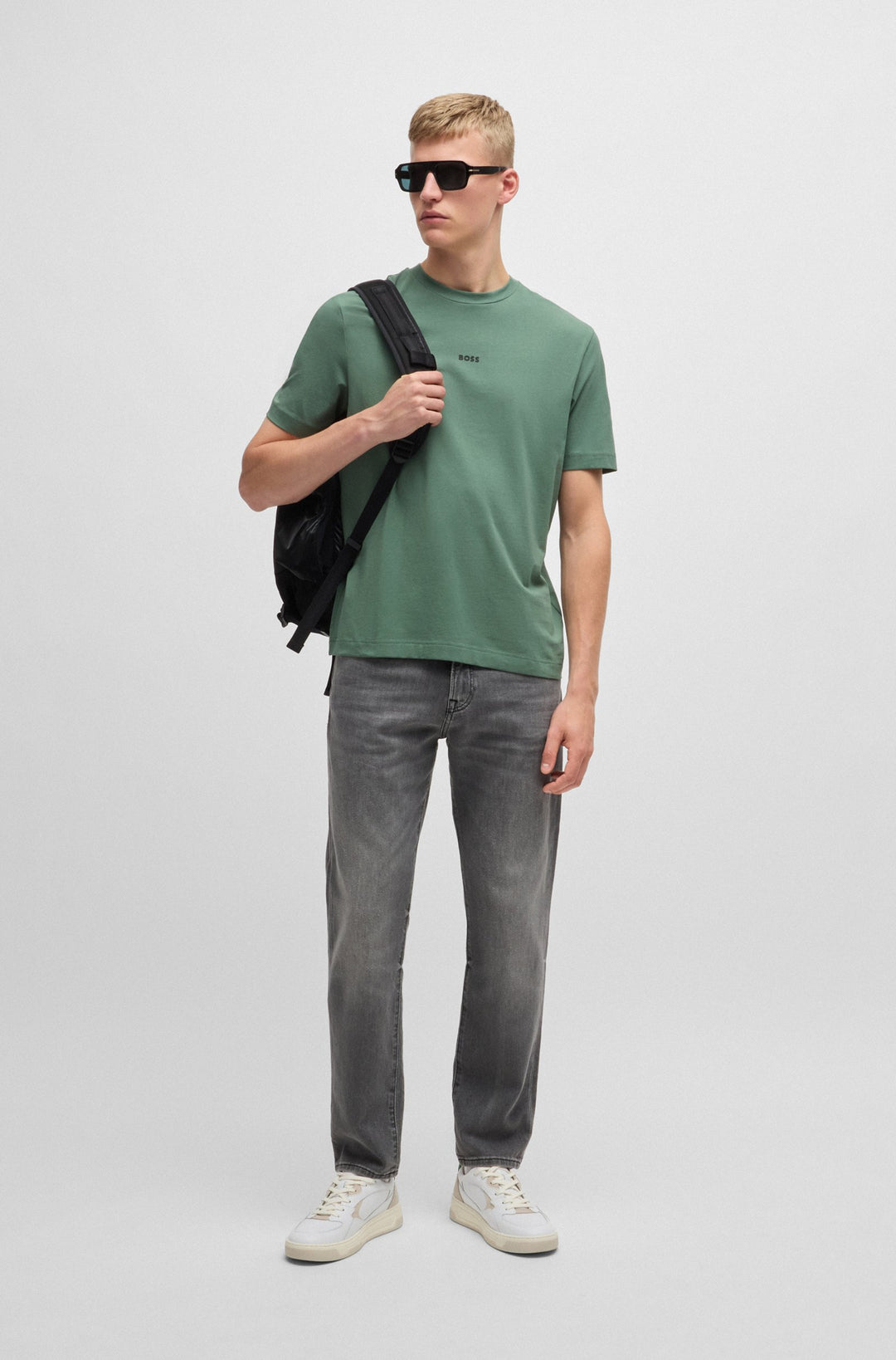 BOSS T-Shirts Relaxed Fit in Cotton Mix - TCHUP 10242929 01-50473278- Concorde Fashion#color_green-341