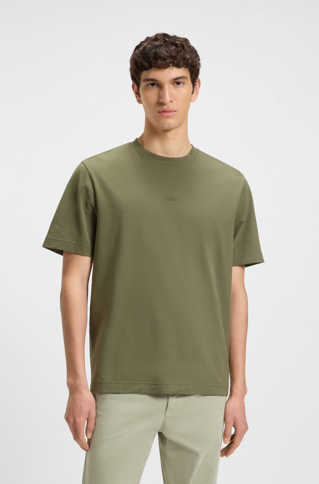 BOSS T-Shirts Relaxed Fit in Cotton Mix - TCHUP 10242929 01-50473278- Concorde Fashion#color_green-342