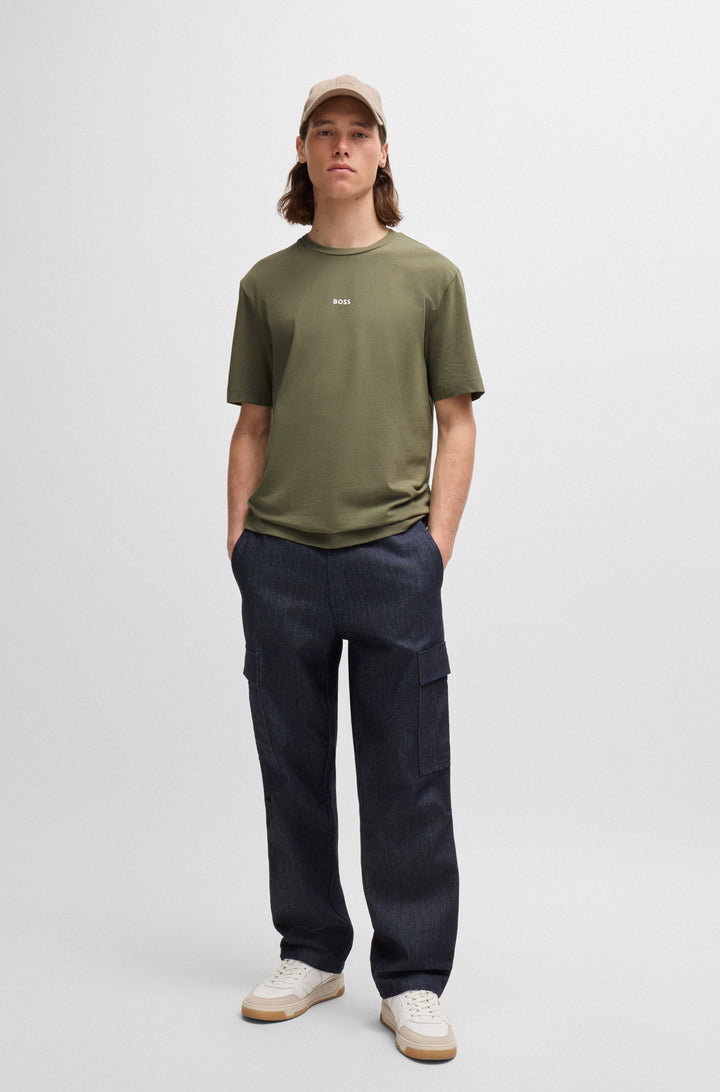BOSS T-Shirts Relaxed Fit in Cotton Mix - TCHUP 10242929 01-50473278- Concorde Fashion#color_green-349