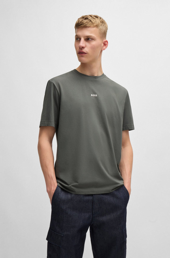 BOSS T-Shirts Relaxed Fit in Cotton Mix - TCHUP 10242929 01-50473278- Concorde Fashion#color_grey-076