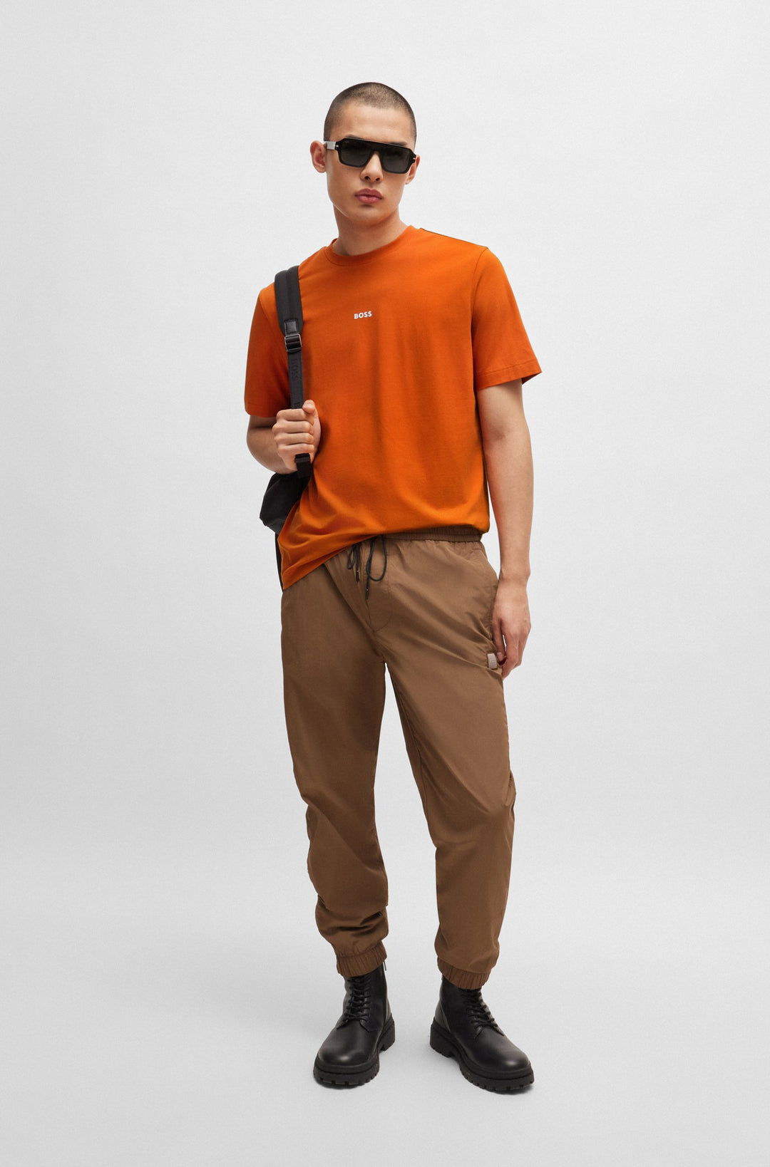 BOSS T-Shirts Relaxed Fit in Cotton Mix - TCHUP 10242929 01-50473278- Concorde Fashion#color_orange-840
