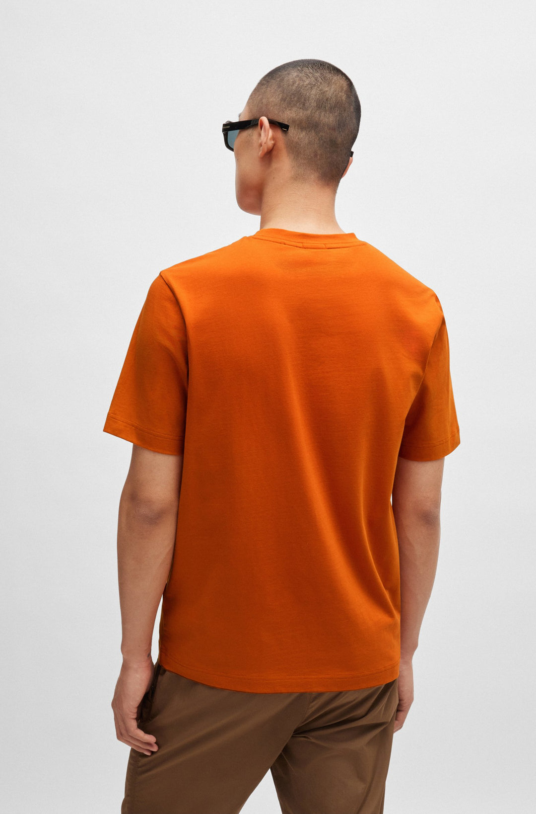BOSS T-Shirts Relaxed Fit in Cotton Mix - TCHUP 10242929 01-50473278- Concorde Fashion#color_orange-840