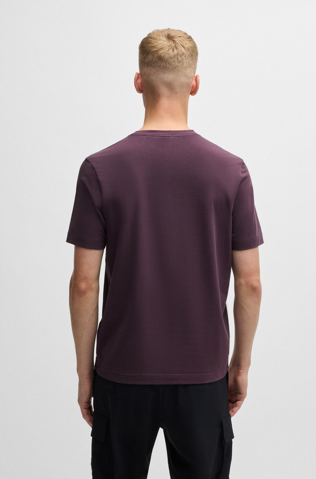 BOSS T-Shirts Relaxed Fit in Cotton Mix - TCHUP 10242929 01-50473278- Concorde Fashion#color_purple-543