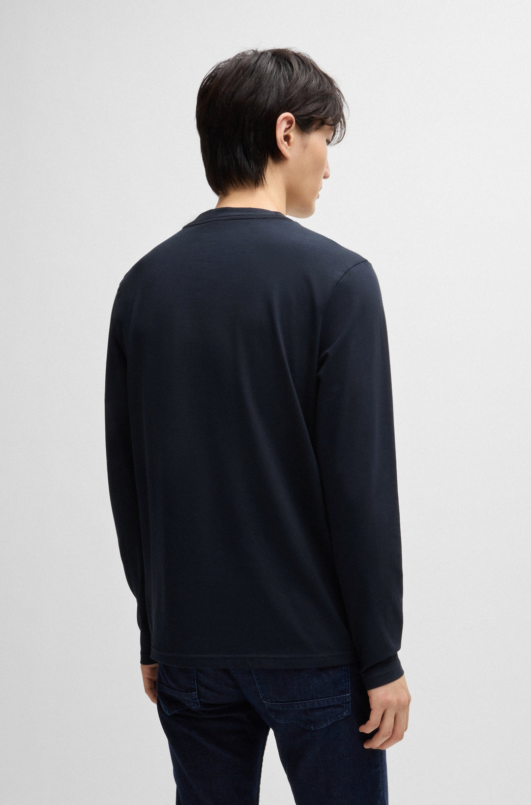 BOSS T-Shirts Regular Fit in Cotton Mix - TCHARK 10242929 01-50473286- Concorde Fashion#color_navy-404