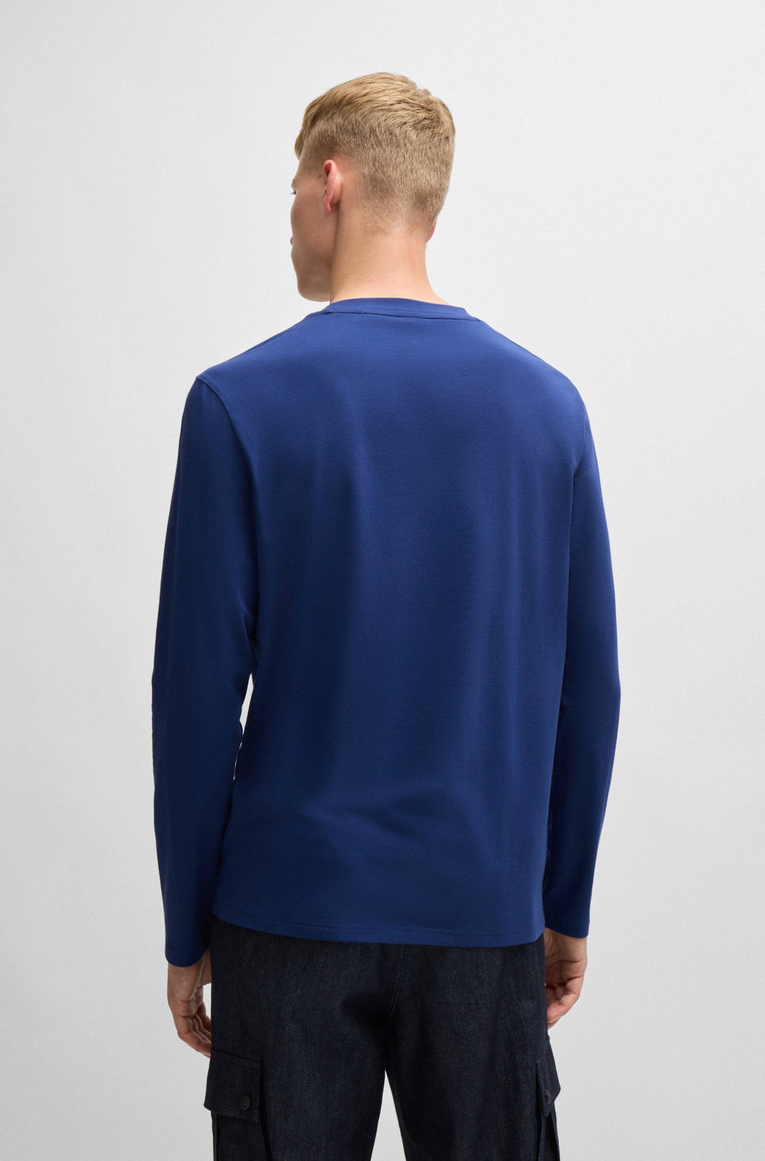 BOSS T-Shirts Regular Fit in Cotton Mix - TCHARK 10242929 01-50473286- Concorde Fashion#color_blue-494