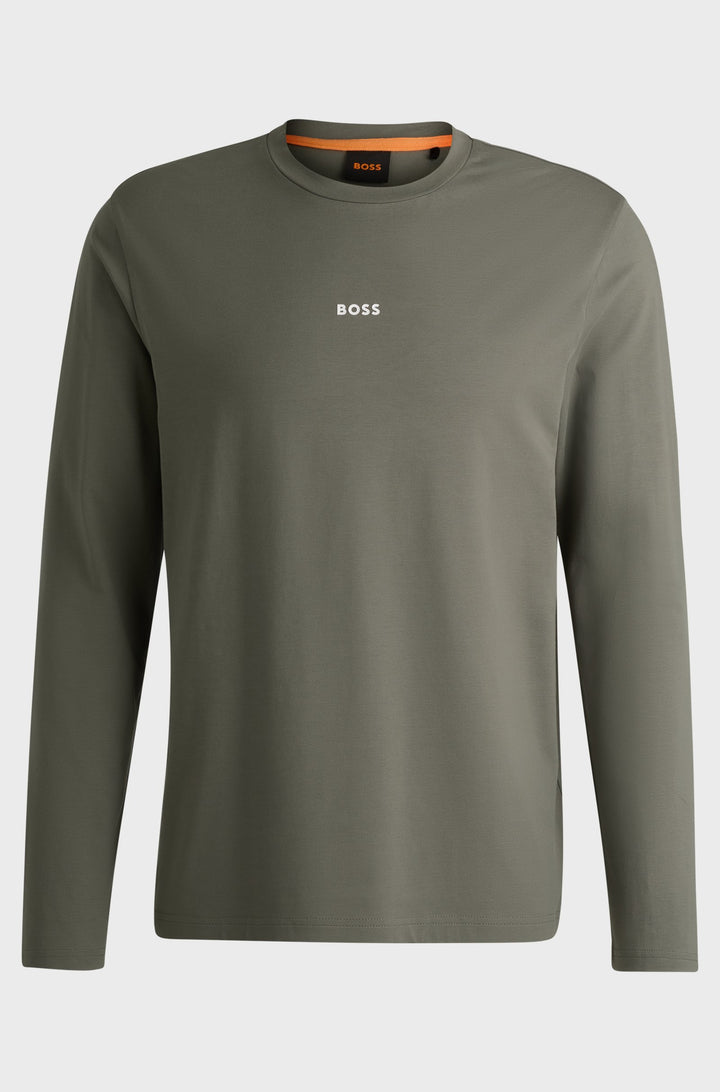 BOSS T-Shirts Regular Fit in Cotton Mix - TCHARK 10242929 01-50473286- Concorde Fashion#color_grey-076