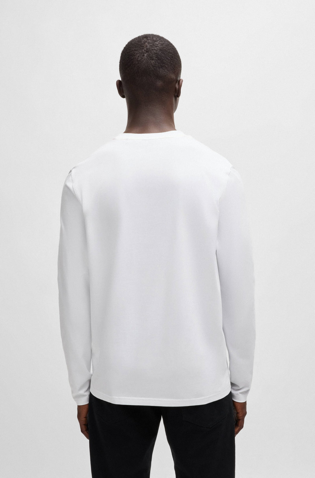 BOSS T-Shirts Regular Fit in Cotton Mix - TCHARK 10242929 01-50473286- Concorde Fashion#color_white-100