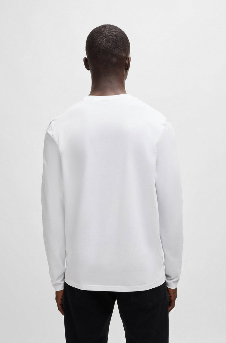 BOSS T-Shirts Regular Fit in Cotton Mix - TCHARK 10242929 01-50473286- Concorde Fashion#color_white-100