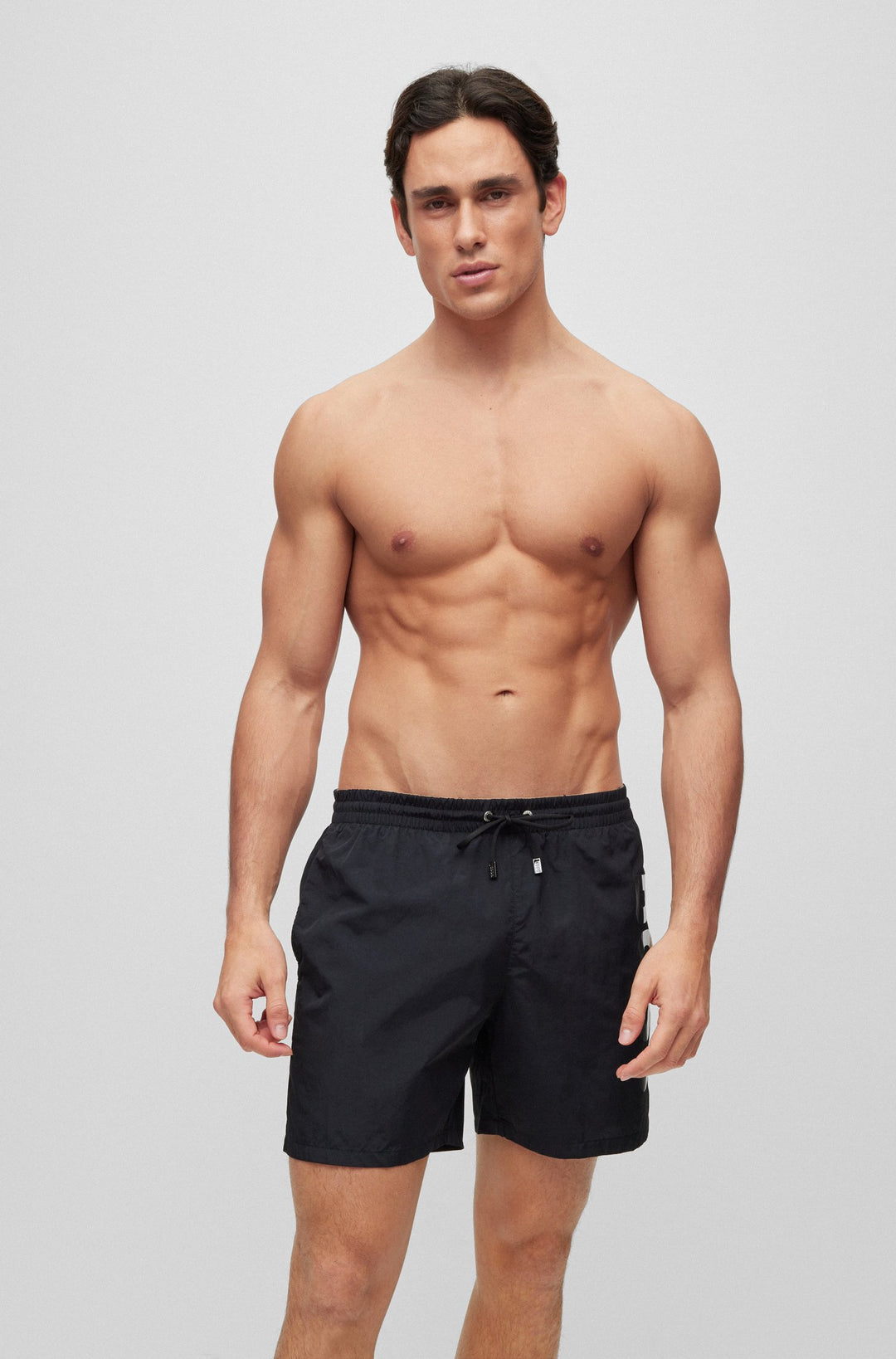 BOSS Regular Fit Shorts in Nylon - BOLD 10243065 01-50491579- Concorde Fashion#color_black-001