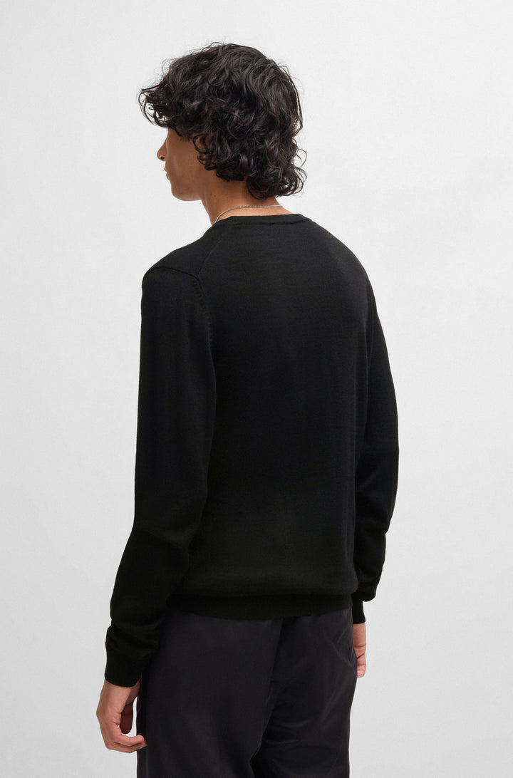 HUGO Sweaters Regular Fit in Wool - SAN VREDO-M 10243179 01-50474172- Concorde Fashion#color_black-001