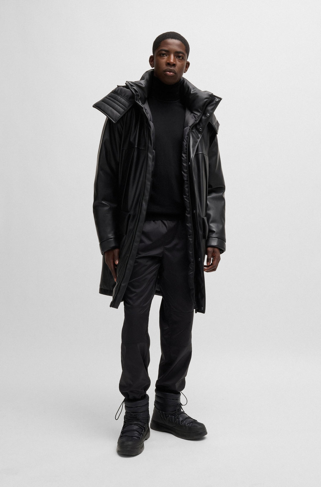 HUGO Sweaters Regular Fit,Slim Fit in Wool - SAN THOMAS-M 10243187 01-50474174- Concorde Fashion#color_black-001