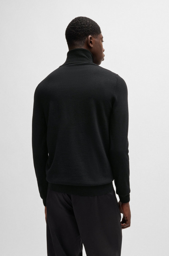 HUGO Sweaters Regular Fit,Slim Fit in Wool - SAN THOMAS-M 10243187 01-50474174- Concorde Fashion#color_black-001