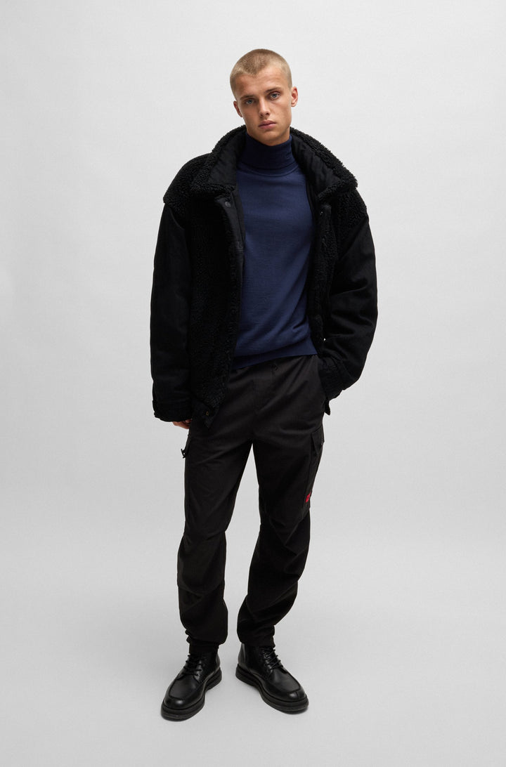 HUGO Sweaters Regular Fit,Slim Fit in Wool - SAN THOMAS-M 10243187 01-50474174- Concorde Fashion#color_navy-407