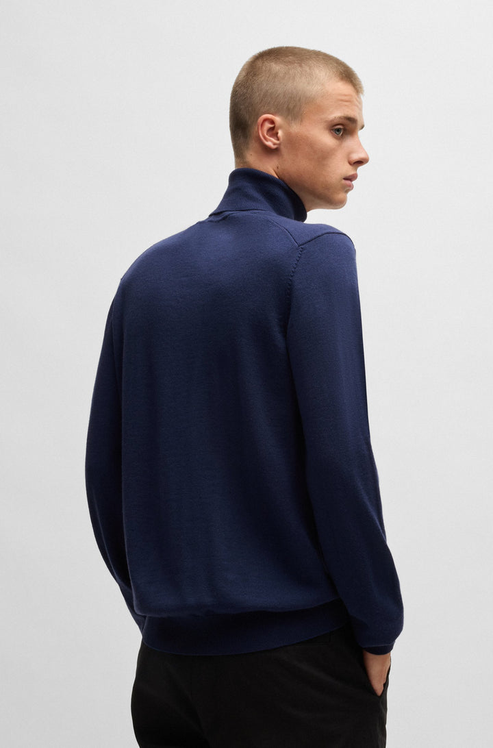 HUGO Sweaters Regular Fit,Slim Fit in Wool - SAN THOMAS-M 10243187 01-50474174- Concorde Fashion#color_navy-407