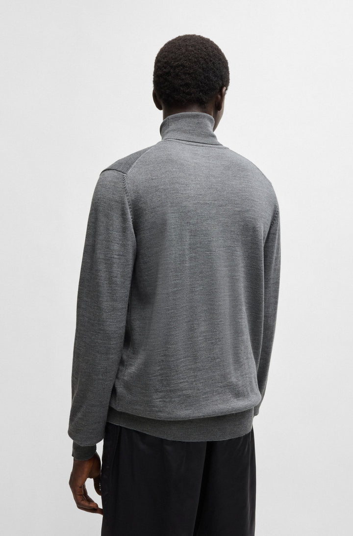 HUGO Sweaters Regular Fit,Slim Fit in Wool - SAN THOMAS-M 10243187 01-50474174- Concorde Fashion#color_grey-034