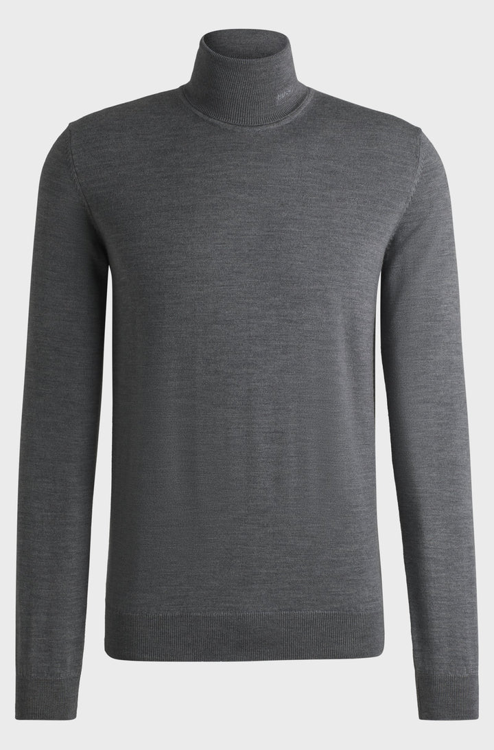 HUGO Sweaters Regular Fit,Slim Fit in Wool - SAN THOMAS-M 10243187 01-50474174- Concorde Fashion#color_grey-034