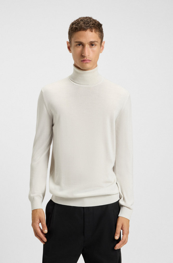 HUGO Sweaters Regular Fit,Slim Fit in Wool - SAN THOMAS-M 10243187 01-50474174- Concorde Fashion#color_white-102