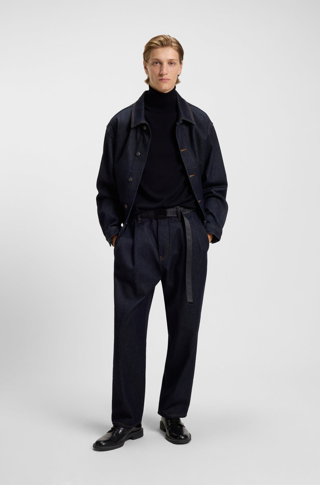 HUGO Sweaters Regular Fit,Slim Fit in Wool - SAN THOMAS-M 10243187 01-50474174- Concorde Fashion#color_navy-410