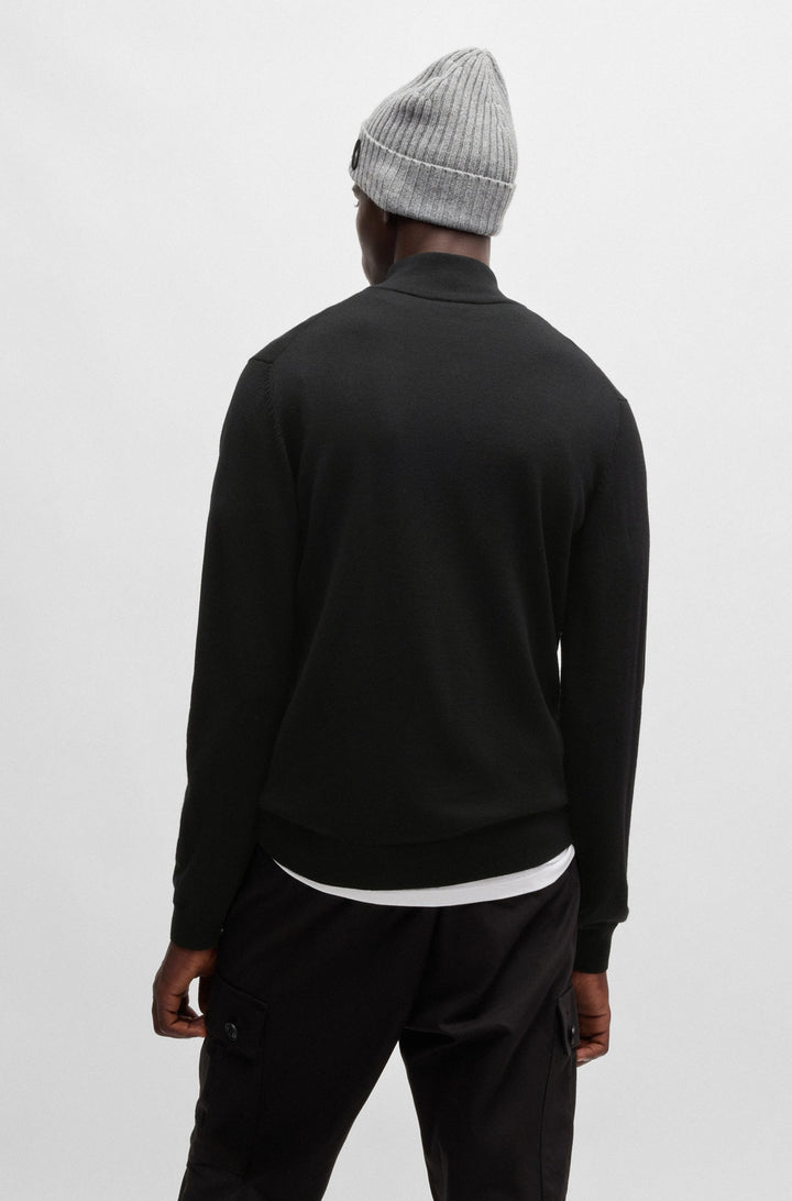 HUGO Sweaters Regular Fit in Wool - SAN QUIRIN-M 10243202 01-50474175- Concorde Fashion#color_black-001