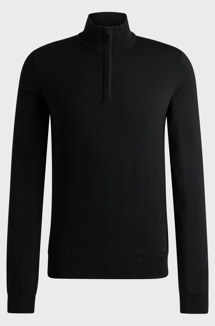 HUGO Sweaters Regular Fit in Wool - SAN QUIRIN-M 10243202 01-50474175- Concorde Fashion#color_black-001