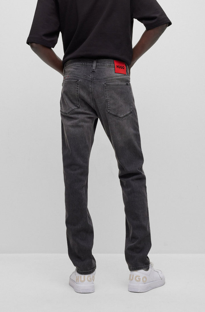 HUGO Slim Fit Jeans in Cotton Mix - HUGO 708 10243500 04-50489861- Concorde Fashion#color_grey-027