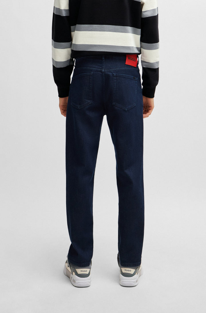 HUGO Tapered Fit Jeans in Cotton Mix - HUGO 634 10243508 08-50507849- Concorde Fashion#color_navy-401