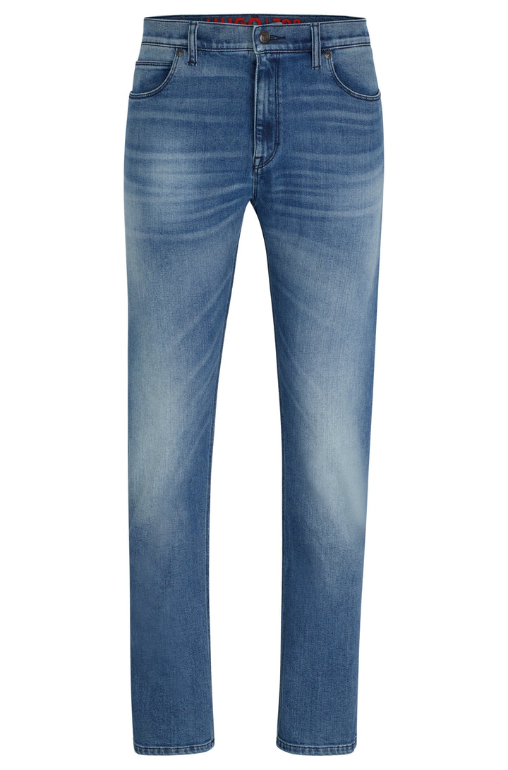 HUGO Slim Fit Jeans in Cotton Mix - HUGO 708 10243508 13-50507865- Concorde Fashion#color_blue-423