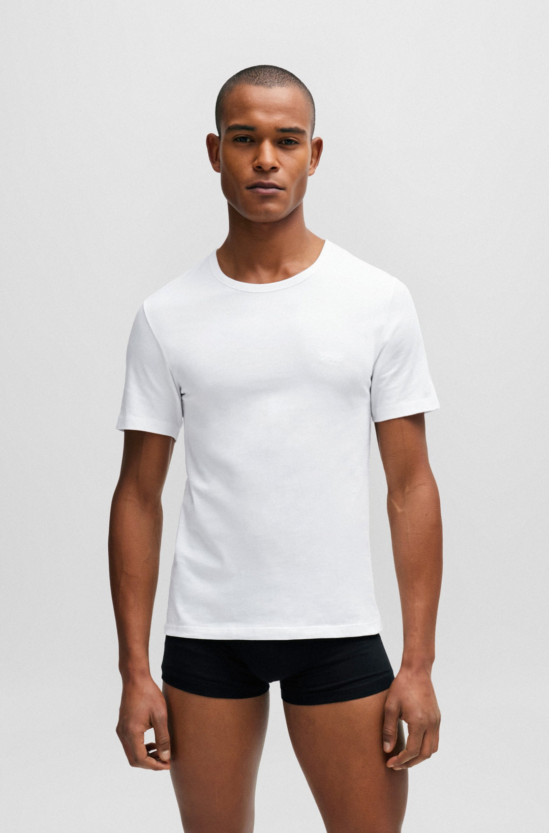 BOSS Regular Fit T-Shirts in Cotton - TSHIRT RN 3P CLASSIC 10243514 01-50475284- Concorde Fashion#color_assorted-999