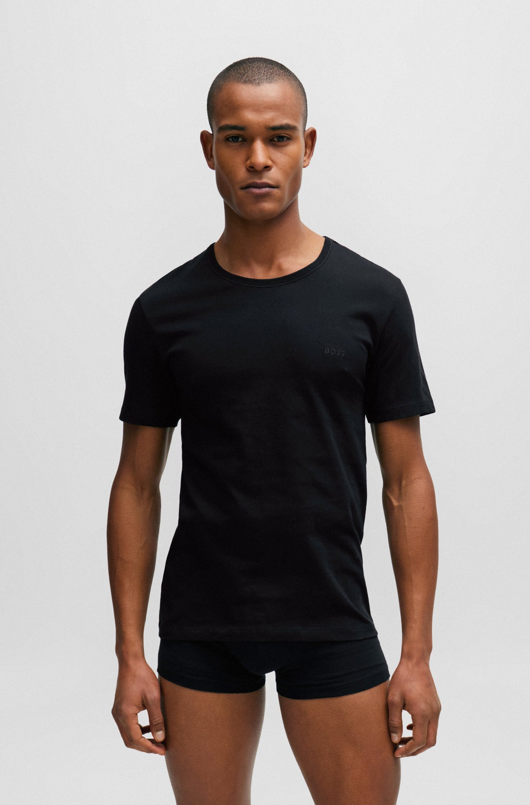 BOSS Regular Fit T-Shirts in Cotton - TSHIRT RN 3P CLASSIC 10243514 01-50475284- Concorde Fashion#color_assorted-999