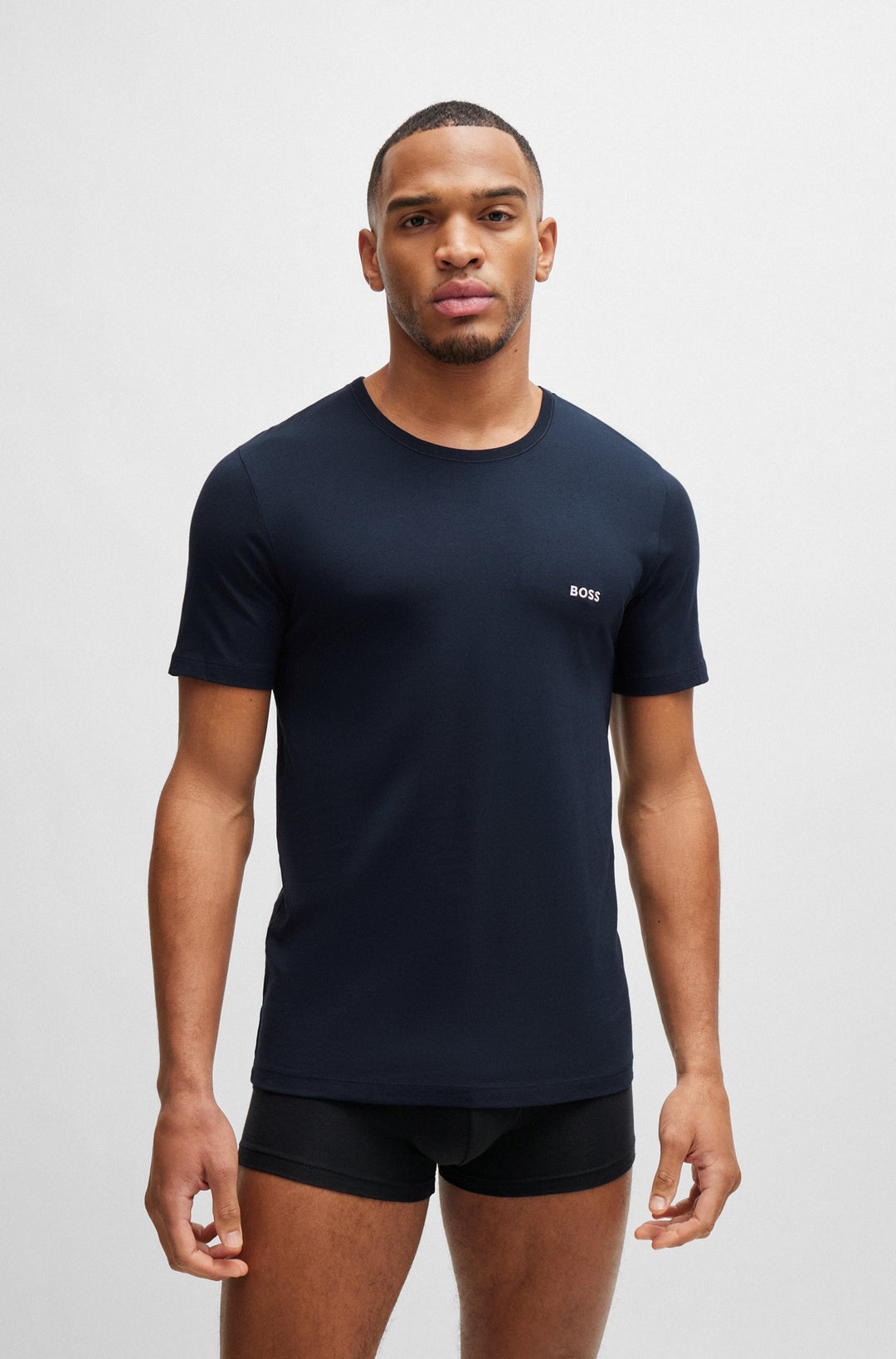 BOSS Regular Fit T-Shirts in Cotton - TSHIRT RN 3P CLASSIC 10243514 01-50475284- Concorde Fashion#color_assorted-984