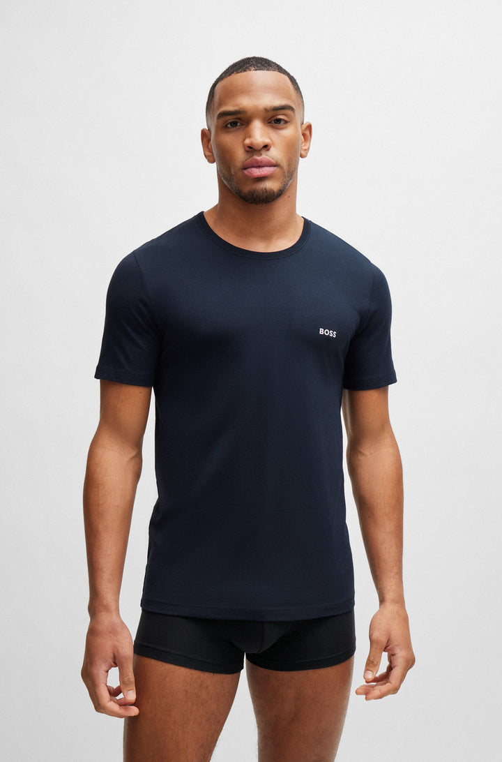 BOSS Regular Fit T-Shirts in Cotton - TSHIRT RN 3P CLASSIC 10243514 01-50475284- Concorde Fashion#color_assorted-984