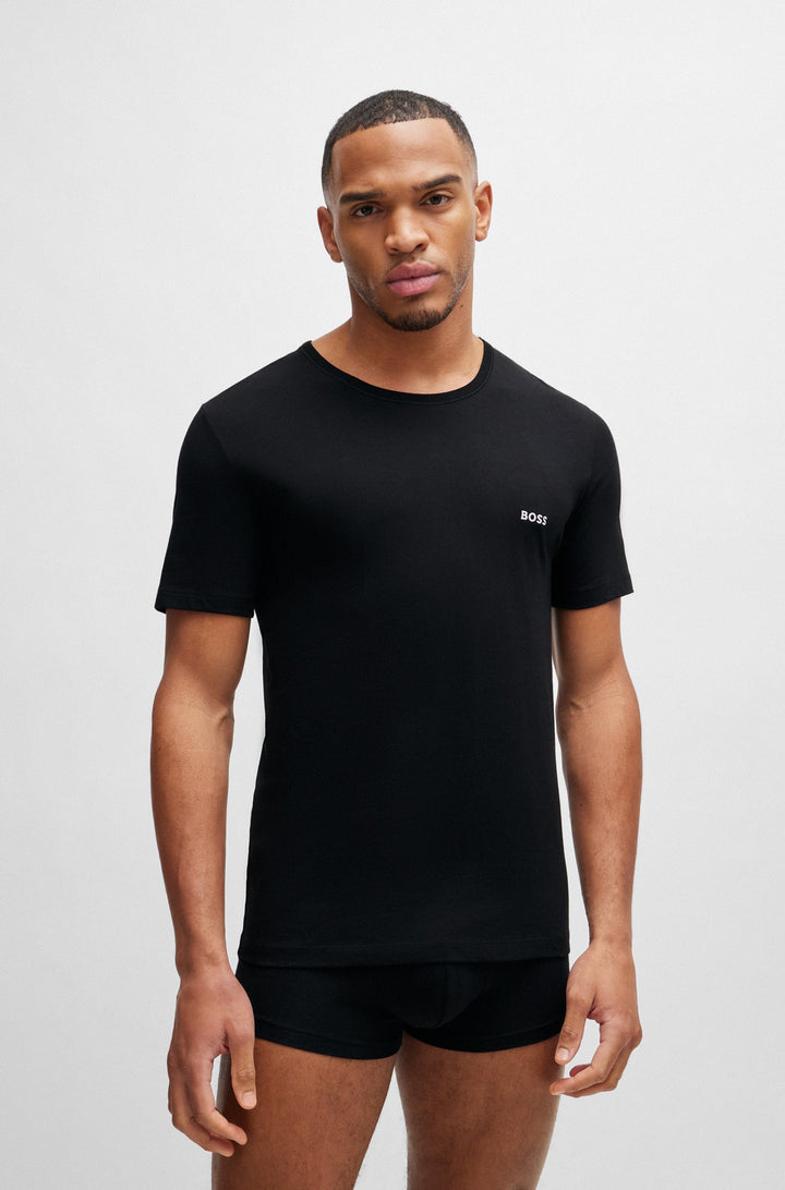 BOSS Regular Fit T-Shirts in Cotton - TSHIRT RN 3P CLASSIC 10243514 01-50475284- Concorde Fashion#color_assorted-984