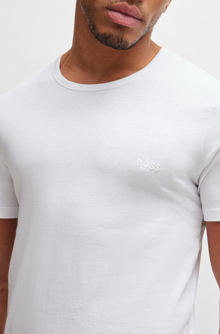 BOSS Regular Fit T-Shirts in Cotton - TSHIRT RN 3P CLASSIC 10243514 01-50475284- Concorde Fashion#color_white-100