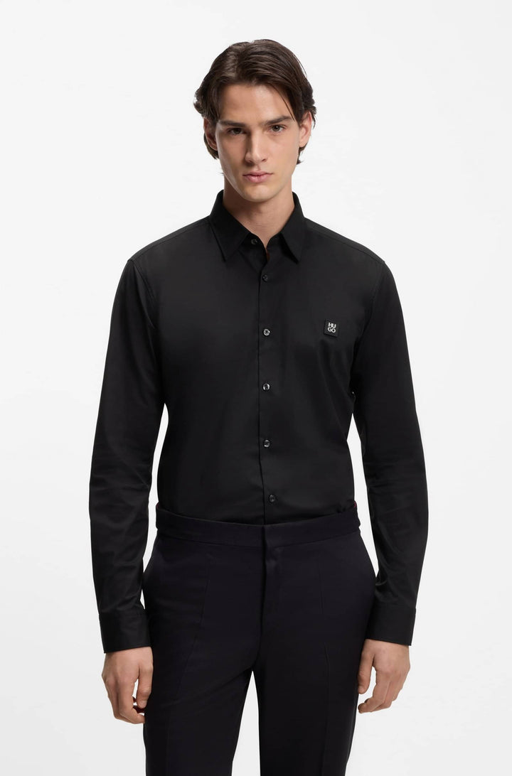 HUGO Casual Shirts Slim Fit - ERMO 50505315- Concorde Fashion#color_black-001