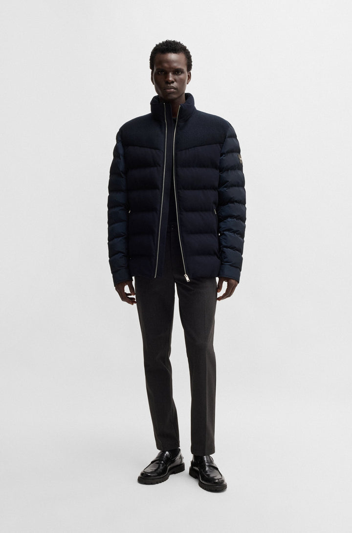 BOSS Casual Jackets Regular Fit in Polyetser Mix - H-CLANELLO 10243831 01-50524971- Concorde Fashion#color_navy-404