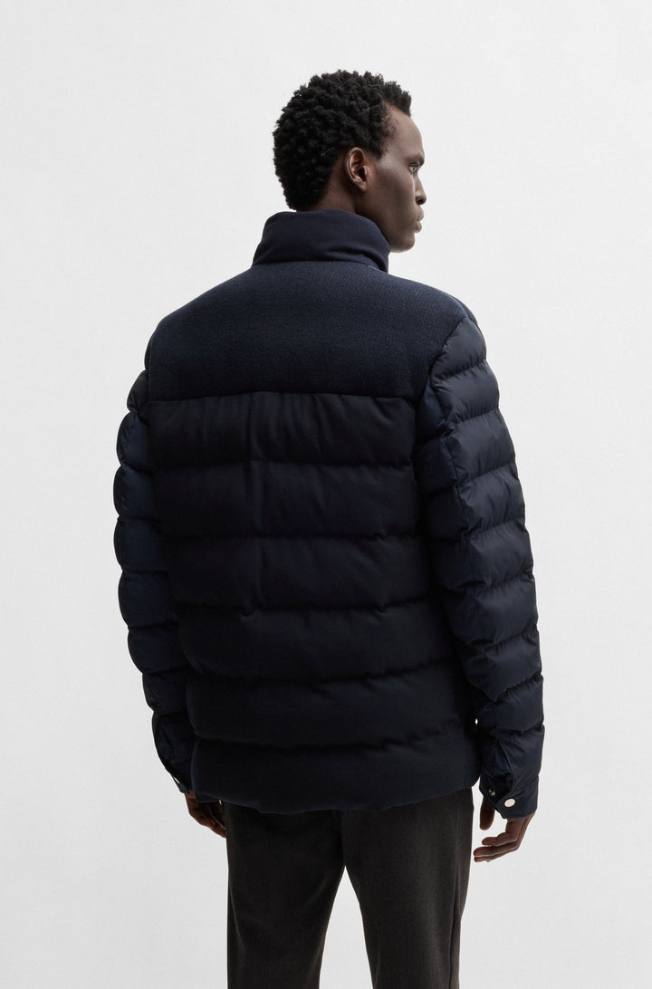 BOSS Casual Jackets Regular Fit in Polyetser Mix - H-CLANELLO 10243831 01-50524971- Concorde Fashion#color_navy-404