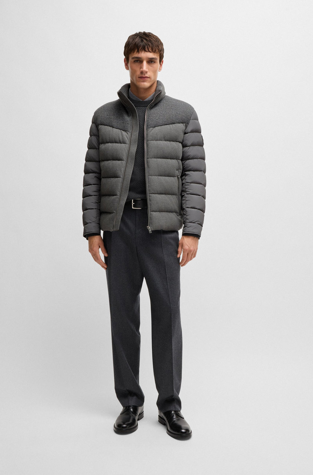 BOSS Casual Jackets Regular Fit in Polyetser Mix - H-CLANELLO 10243831 01-50524971- Concorde Fashion#color_grey-030