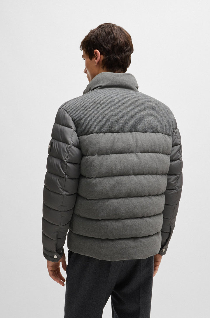BOSS Casual Jackets Regular Fit in Polyetser Mix - H-CLANELLO 10243831 01-50524971- Concorde Fashion#color_grey-030