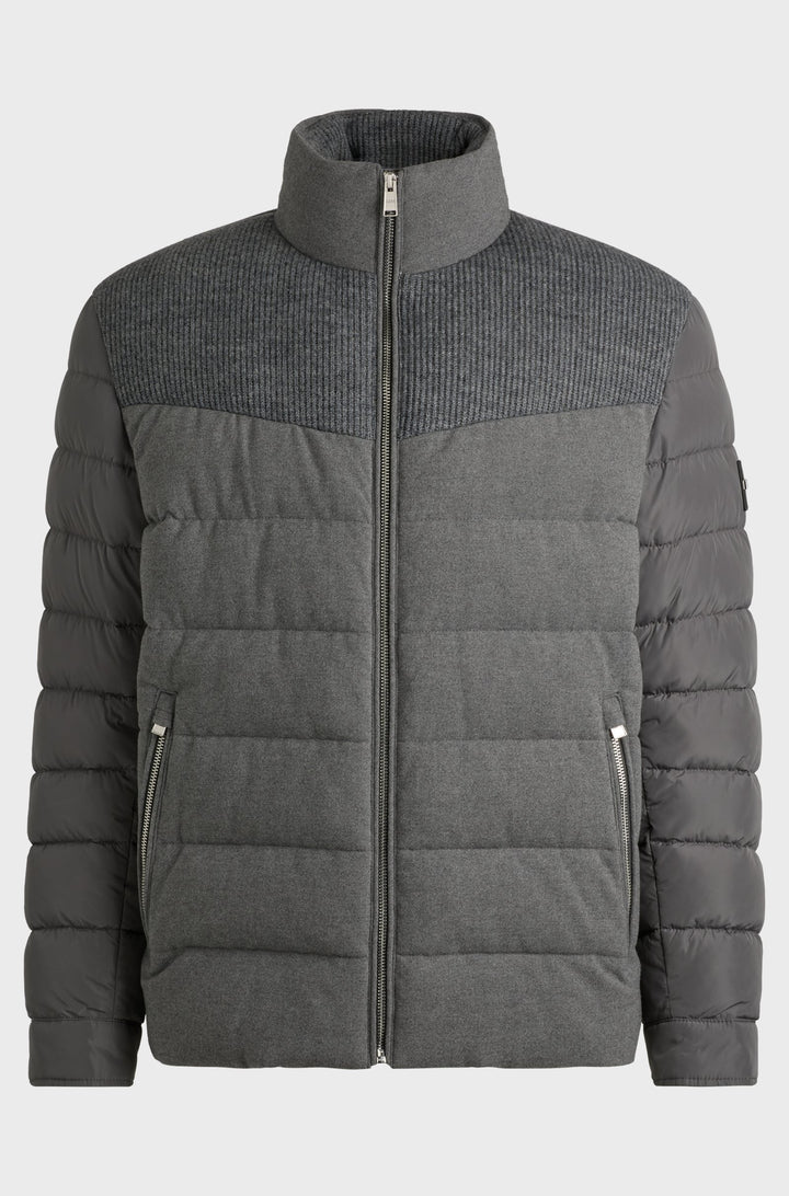 BOSS Casual Jackets Regular Fit in Polyetser Mix - H-CLANELLO 10243831 01-50524971- Concorde Fashion#color_grey-030