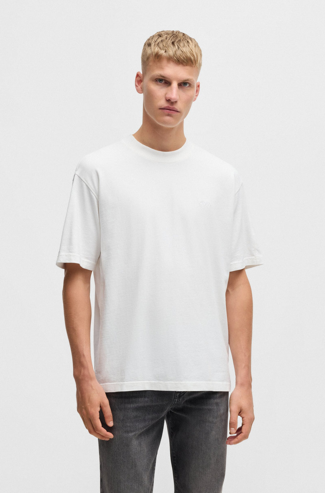 BOSS T-Shirts Relaxed Fit in Cotton - TE_PEACHMOON 10243883 01-50528468- Concorde Fashion#color_white-100