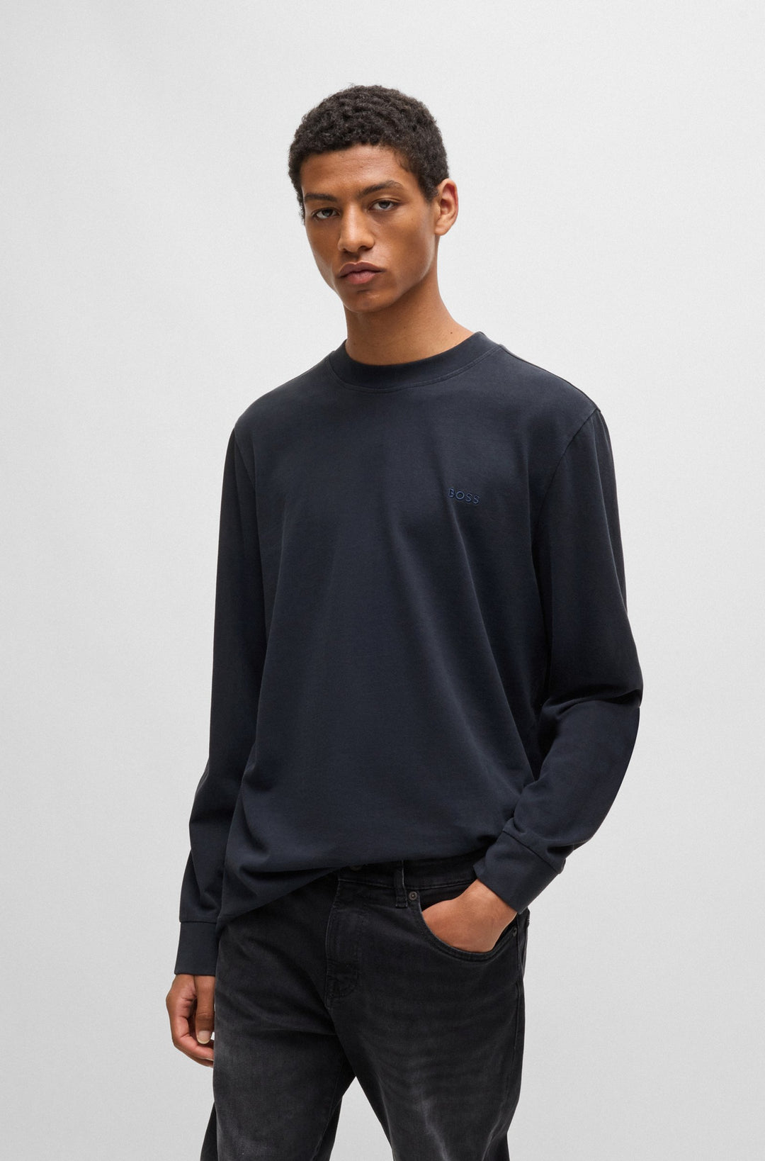 BOSS T-Shirts Relaxed Fit in Cotton - TE_PEACHLONG 10243883 01-50528475- Concorde Fashion#color_navy-404