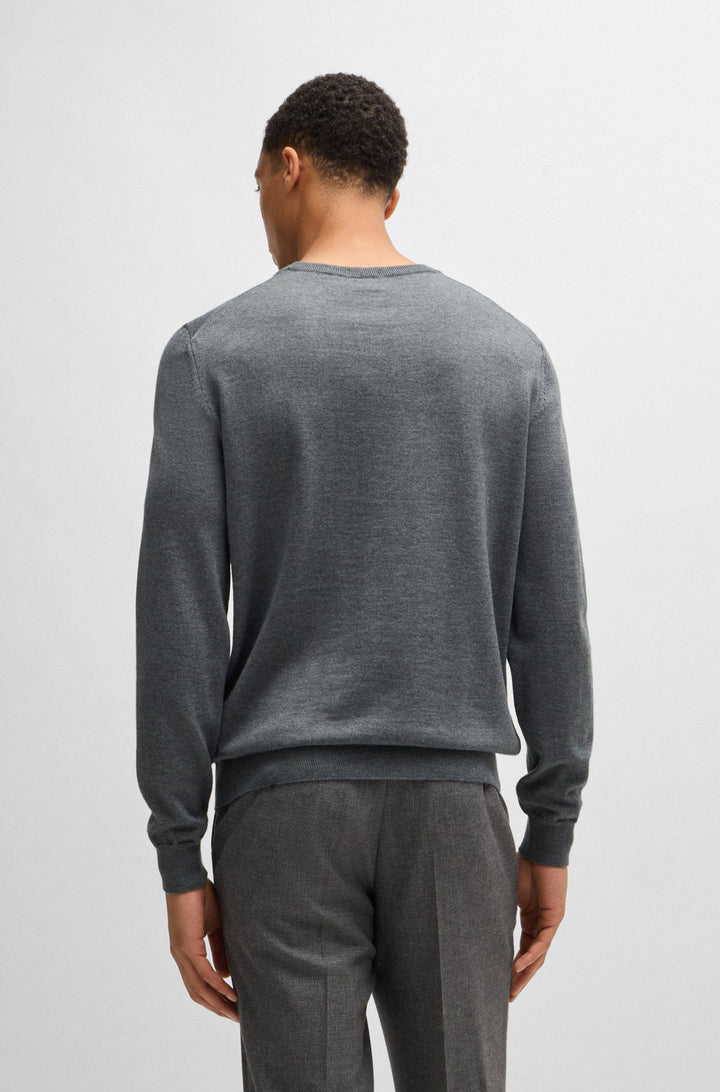 BOSS Sweaters Regular Fit in Wool - BARAM-L 10243920 01-50476363- Concorde Fashion#color_grey-030