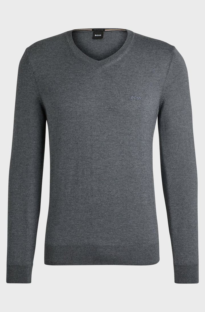 BOSS Sweaters Regular Fit in Wool - BARAM-L 10243920 01-50476363- Concorde Fashion#color_grey-030
