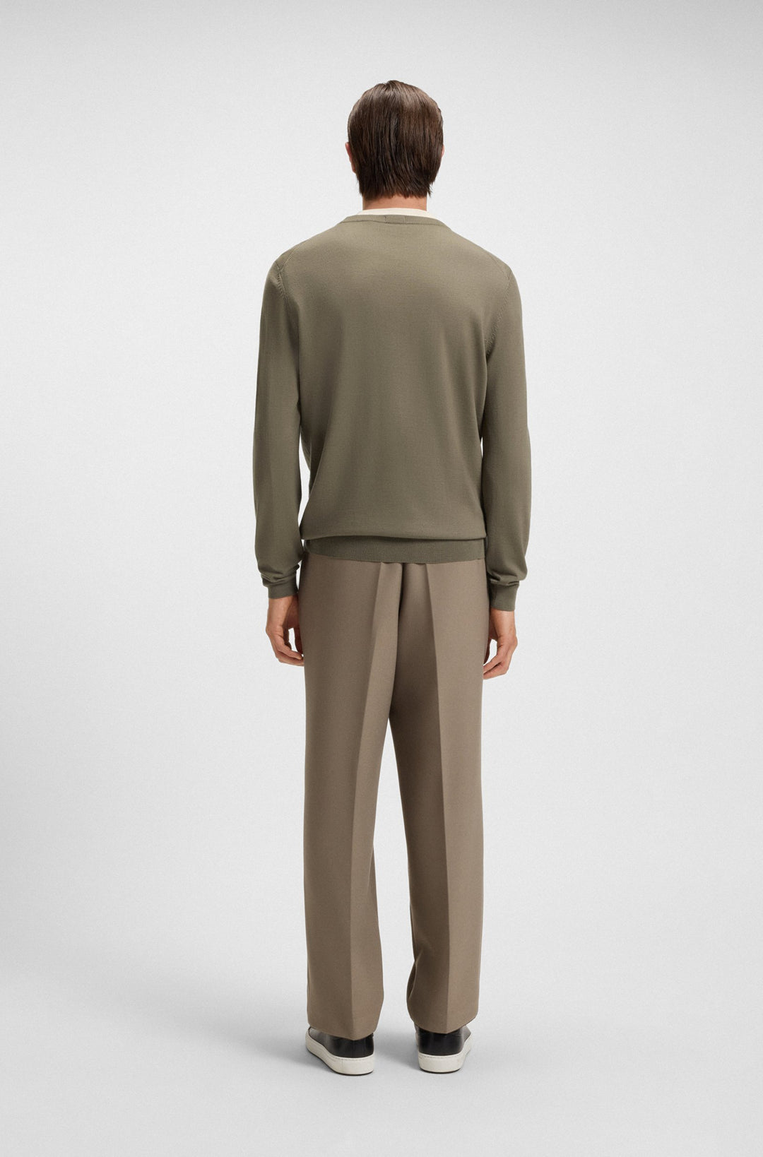 BOSS Sweaters Regular Fit in Wool - BARAM-L 10243920 01-50476363- Concorde Fashion#color_brown-245