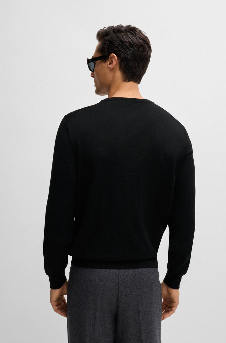 BOSS Sweaters Regular Fit in Wool - BOTTO-L 10243935 01-50476364- Concorde Fashion#color_black-001